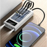 Wholesale-Kalio Power Bank - Solar with built in Cables - 20,000mAh-Power Bank-Electro Vision Inc