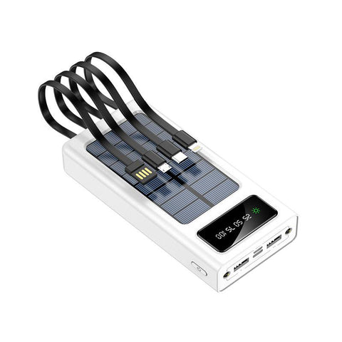 Wholesale-Kalio Power Bank - Solar with built in Cables - 20,000mAh-Power Bank-Electro Vision Inc