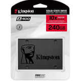 Wholesale-Kingston SA400S37/240G A400 SATA 3 2.5 inch Internal SSD 240 GB-SSD-Electro Vision Inc