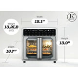 Wholesale-Kitchen Elite AF-110FD French Door Air Fryer Oven 16 Qt-Air Fryer Oven-Electro Vision Inc
