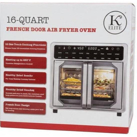 Wholesale-Kitchen Elite AF-110FD French Door Air Fryer Oven 16 Qt-Air Fryer Oven-Electro Vision Inc