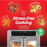 Wholesale-Kitchen Elite AF109FD French Door Air Fryer Oven 26 Qt - Stainless Steel-Air Fryer Oven-Electro Vision Inc