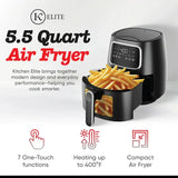 Wholesale-Kitchen Elite AF550 Air Fryer 5.5 Qt - Black-Air Fryer-Electro Vision Inc