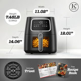 Wholesale-Kitchen Elite AF550 Air Fryer 5.5 Qt - Black-Air Fryer-Electro Vision Inc