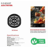 Wholesale-Kitchen Elite AF550 Air Fryer 5.5 Qt - White-Air Fryer-Electro Vision Inc