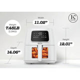 Wholesale-Kitchen Elite AF550 Air Fryer 5.5 Qt - White-Air Fryer-Electro Vision Inc