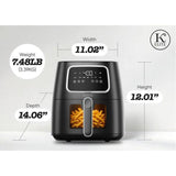 Wholesale-Kitchen Elite AF550 GRAY Air Fryer 5.5 Qt-Air Fryer-Electro Vision Inc