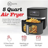Wholesale-Kitchen Elite AFA102M Air Fryer 5 Qt - Black-Air Fryer-Electro Vision Inc