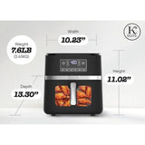Wholesale-Kitchen Elite AFA102M Air Fryer 5 Qt - Black-Air Fryer-Electro Vision Inc