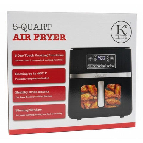 Wholesale-Kitchen Elite AFA102M Air Fryer 5 Qt - Black-Air Fryer-Electro Vision Inc