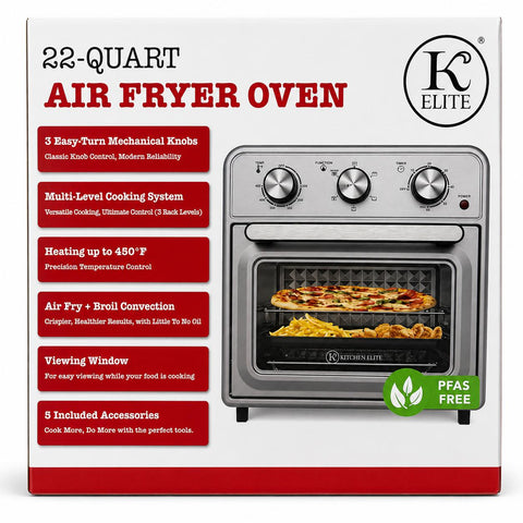 Wholesale-Kitchen Elite AFO111MC Air Fryer Oven 22 QT - Stainless Steel-Air Fryer Oven-Electro Vision Inc