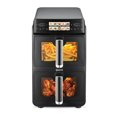 Wholesale-Kitchen Elite DAF120BM Dual Basket Air Fryer 12QT-Air Fryer-Electro Vision Inc