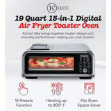 Wholesale-Kitchen Elite PZA102SS Pizza Air Fryer Toaster Oven 19 Qt - Stainless Steel-Air Fryer Oven-Electro Vision Inc