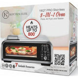 Wholesale-Kitchen Elite PZA102SS Pizza Air Fryer Toaster Oven 19 Qt - Stainless Steel-Air Fryer Oven-Electro Vision Inc