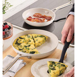 Wholesale-KitchenAid 15071 Forged Ceramic 2 Piece Skillet Set (8.25" & 10") - Porcelain White-Pan Set-Electro Vision Inc