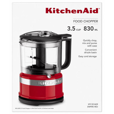 Wholesale-KitchenAid KFC3516ER Food Chopper 3.5 Cup - Red-Food Chopper & Processor-Electro Vision Inc