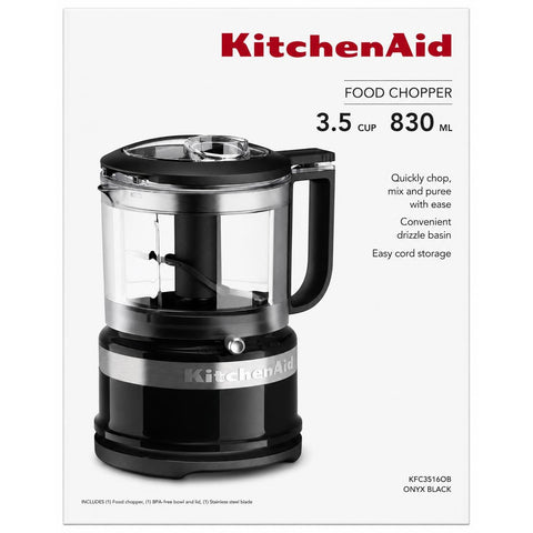 Wholesale-KitchenAid KFC3516OB Food Chopper 3.5 Cup 110V - Onyx Black-Food Chopper & Processor-Electro Vision Inc