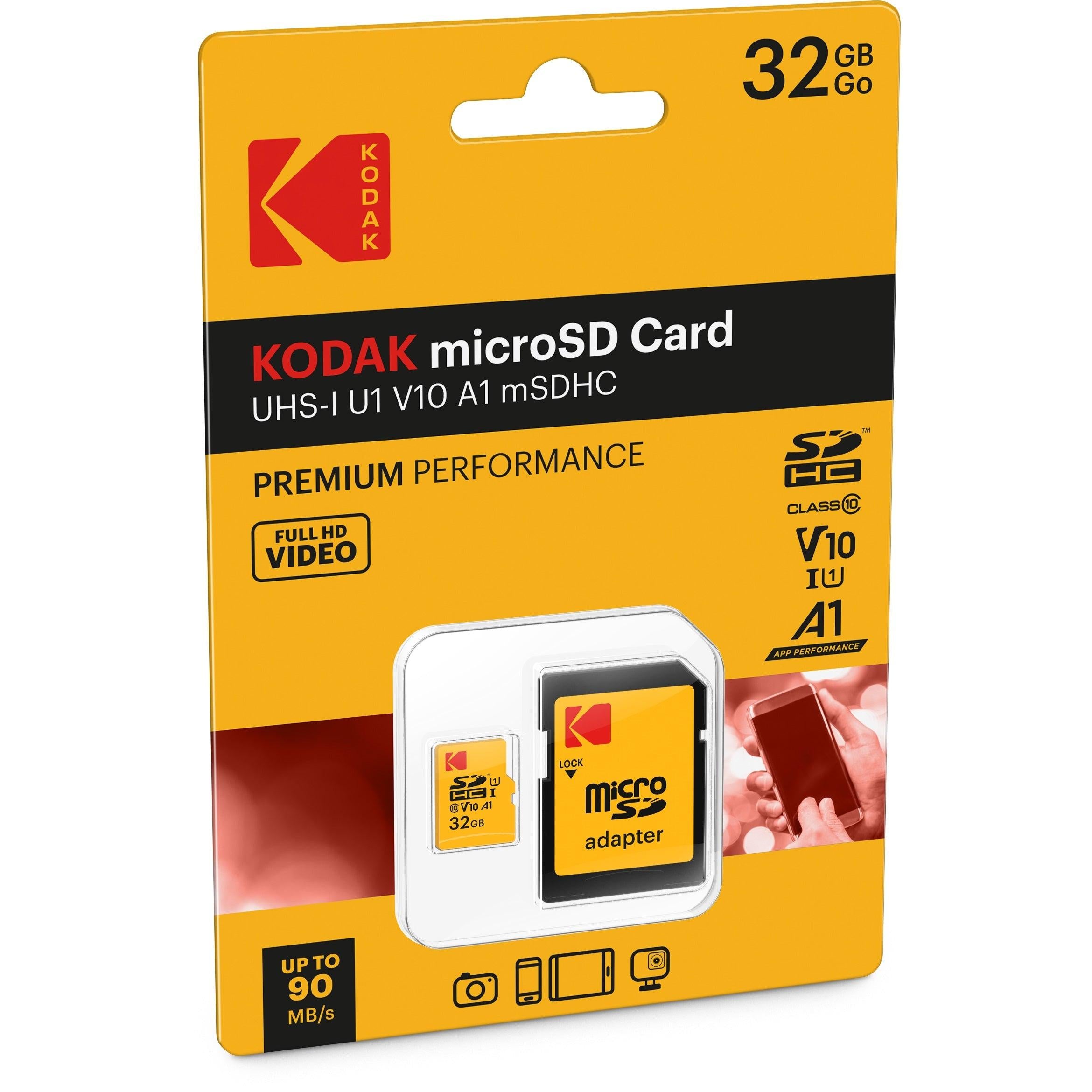 Wholesale-Kodak 32GB MICRO SD CARD W ADAPTER-Electro Vision Inc