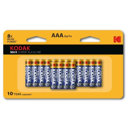 Wholesale-Kodak CAT-30413511 Max AAA Battery 16 Pack-Battery-Electro Vision Inc