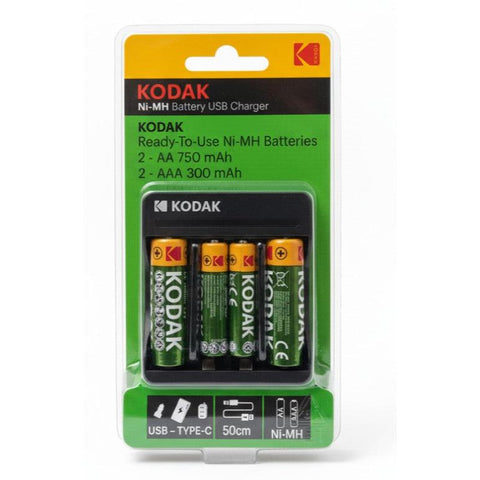 Wholesale-Kodak CAT-30429938 Rechargeable Ni-MH Battery USB Charger (AA + AAA)-Batteries-Electro Vision Inc