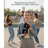 Wholesale-Kodak Dual SoundBrix Magnetic Speakers (Pack of 2) - Black-Bluetooth Speaker-Electro Vision Inc