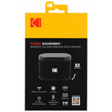 Wholesale-Kodak Dual SoundBrix Magnetic Speakers (Pack of 2) - Black-Bluetooth Speaker-Electro Vision Inc