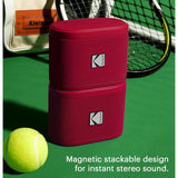 Wholesale-Kodak Dual SoundBrix Magnetic Speakers (Pack of 2) - Red-Speaker-Electro Vision Inc