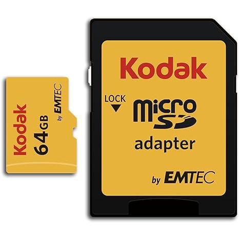 Wholesale-Kodak EKMSDM64GXC10K - mSD 64GB UHS-I U1 V 10 A1 Premium-Micro SD Card-Electro Vision Inc