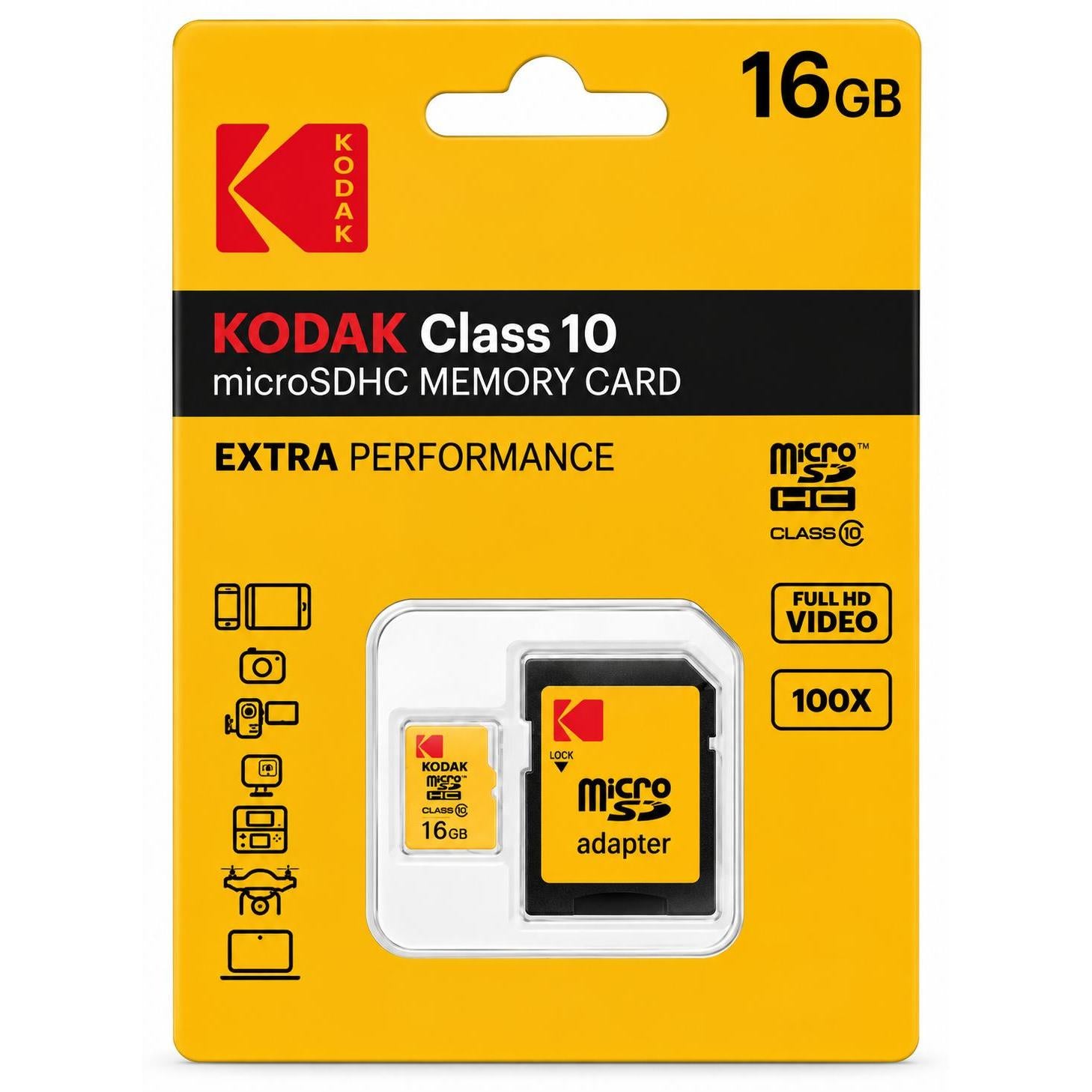 Wholesale-Kodak MicroSD Class 10 Memory Card 16GB-SD Card-Electro Vision Inc