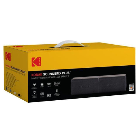 Wholesale-Kodak SoundBrix Magnetic Speakers Plus (Set of 2) - Black-Speaker-Electro Vision Inc