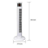 Wholesale-Kuyal TF1618LR Quiet Tower Fan 36" with Remote Control - BLACK-Fan-Electro Vision Inc