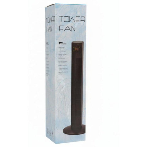 Wholesale-Kuyal TF1618LR Quiet Tower Fan 36" with Remote Control - BLACK-Fan-Electro Vision Inc