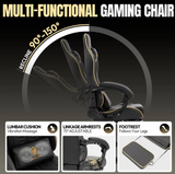 Dowinx LS-66D87B-02 Gaming Chair Big and Tall for E-Sport Gamers, Ergonomic Game Chair with Footrest & Headrest for Gaming Rooms