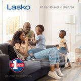 Wholesale-LASKO S18355 Pedestal w/ Remote, 4 speed, 18" - White-Pedestal Fan-Electro Vision Inc