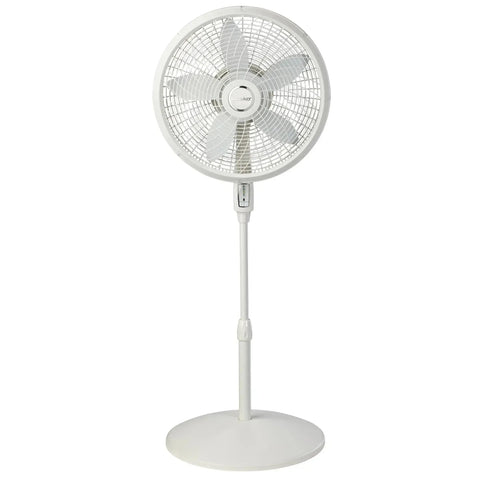 Wholesale-LASKO S18355 Pedestal w/ Remote, 4 speed, 18" - White-Pedestal Fan-Electro Vision Inc