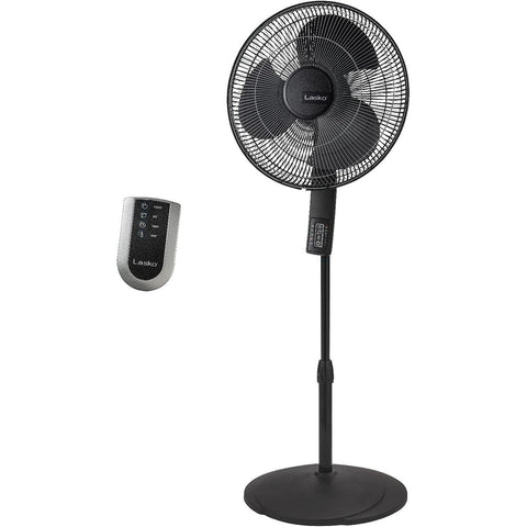 Wholesale-LASKO S18612 18" STAND FAN W/ REMOTE BLACK-Fans-Electro Vision Inc