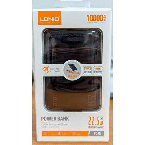 Wholesale-LDNIO PQ25 10000mAh Ultra Slim Power Bank Dual USB Fast Charging-Electro Vision Inc