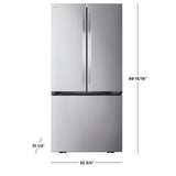 Wholesale-LG LF21C6200S French Door Refrigerator 21 CF - Stainless Steel-Refrigerator-Electro Vision Inc