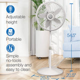 Wholesale-Lasko 1820 Pedestal Fan 18" Adjustable Cyclone White-Fans-Electro Vision Inc
