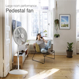Wholesale-Lasko 1820 Pedestal Fan 18" Adjustable Cyclone White-Fans-Electro Vision Inc