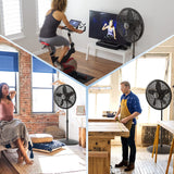 Wholesale-Lasko 1827 Adjustable Cyclone Pedestal Fan Black - 18"-Fans-Electro Vision Inc
