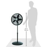 Wholesale-Lasko 1827 Adjustable Cyclone Pedestal Fan Black - 18"-Fans-Electro Vision Inc
