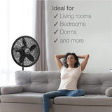 Wholesale-Lasko 1827 Adjustable Cyclone Pedestal Fan Black - 18"-Fans-Electro Vision Inc