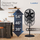 Wholesale-Lasko 1827C Fan 18" - Black-Fans-Electro Vision Inc