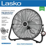 Wholesale-Lasko 2264QM High Velocity Fan 20" Metal-Fans-Electro Vision Inc