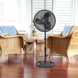 Wholesale-Lasko 2521 Stand Fan 16" Oscillating Black-Fans-Electro Vision Inc