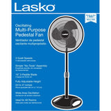 Wholesale-Lasko 2521 Stand Fan 16" Oscillating Black-Fans-Electro Vision Inc