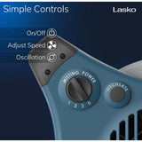 Wholesale-Lasko 7054 Misto Outdoor Misting Fan - Blue-Cooler-Electro Vision Inc