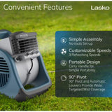 Wholesale-Lasko 7054 Misto Outdoor Misting Fan - Blue-Cooler-Electro Vision Inc