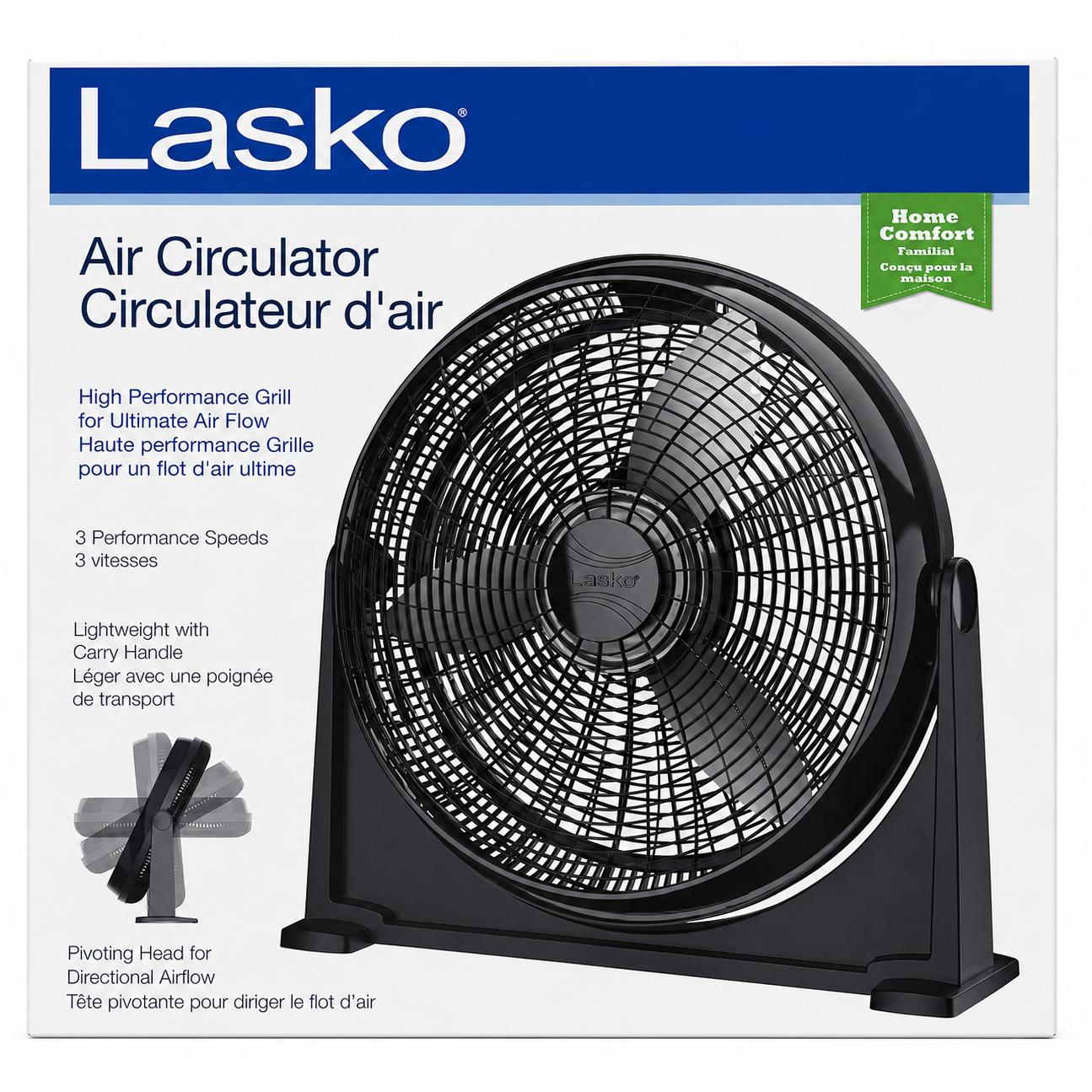 Wholesale-Lasko A20107 Air Circulator Floor or Wall Mount Fan 20"-Fan-Electro Vision Inc